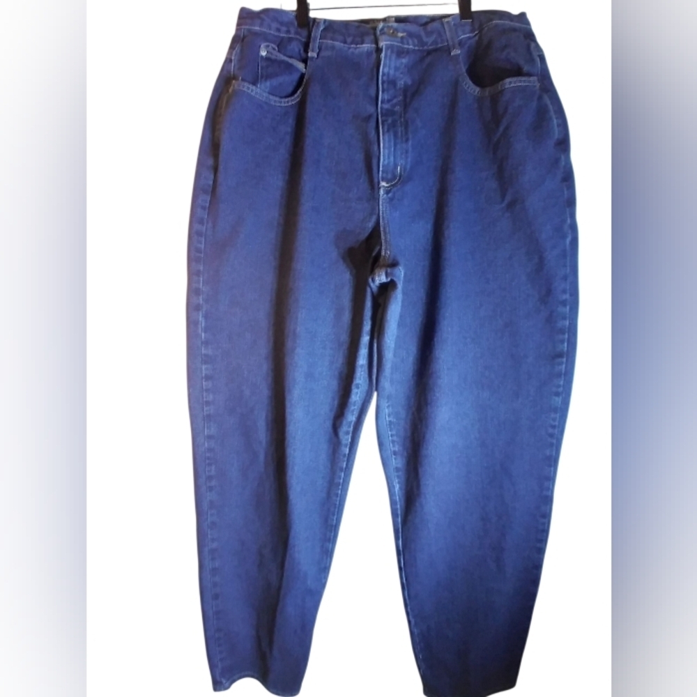 VJ Classic Blue Denim Jeans Women Tall Size 20 Dark Wash